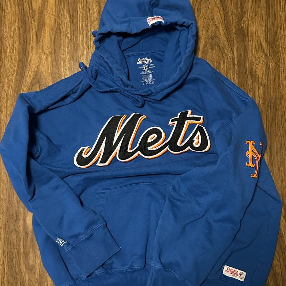 Stitches Royal Blue Mets Hoodie